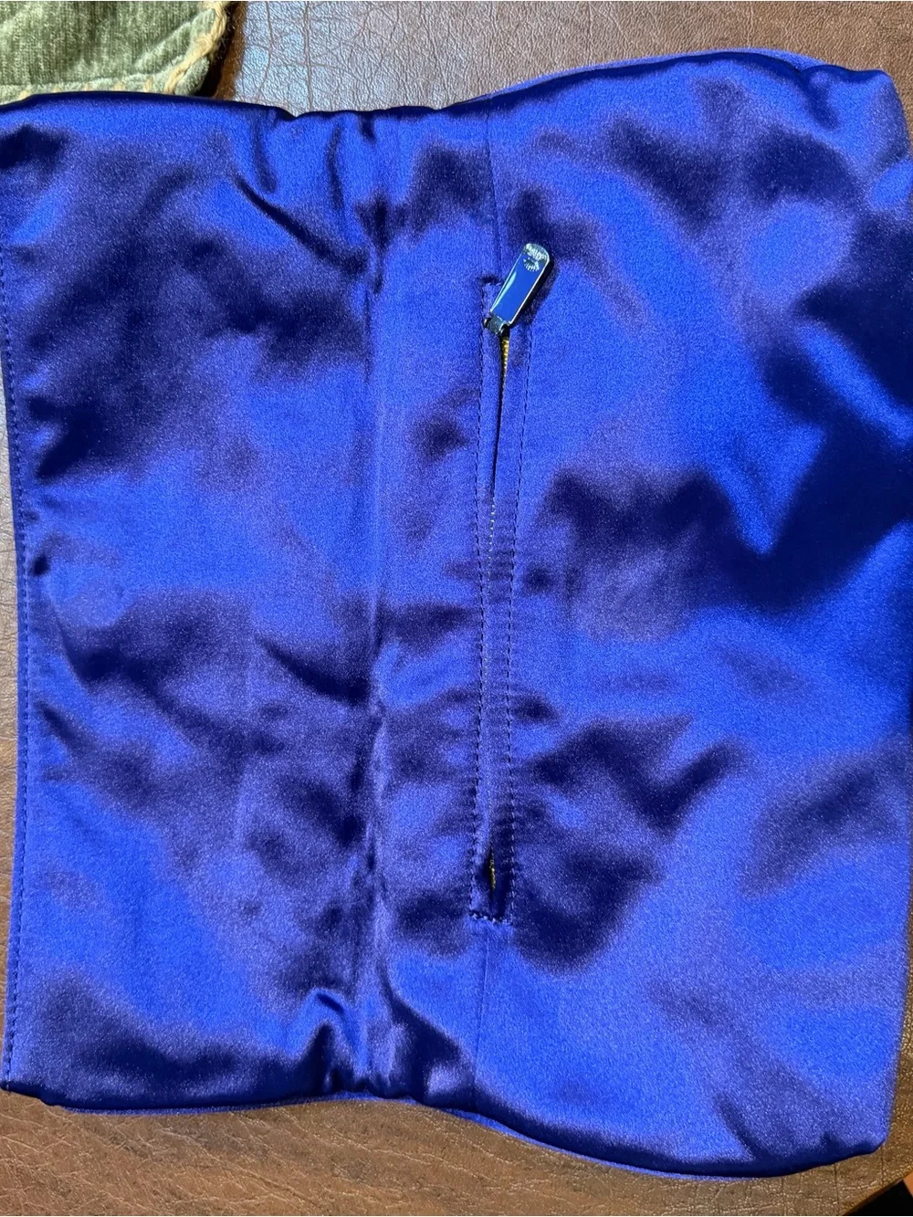 Juicy Couture Blue/Purple Satin Clutch with Gem Embellishments